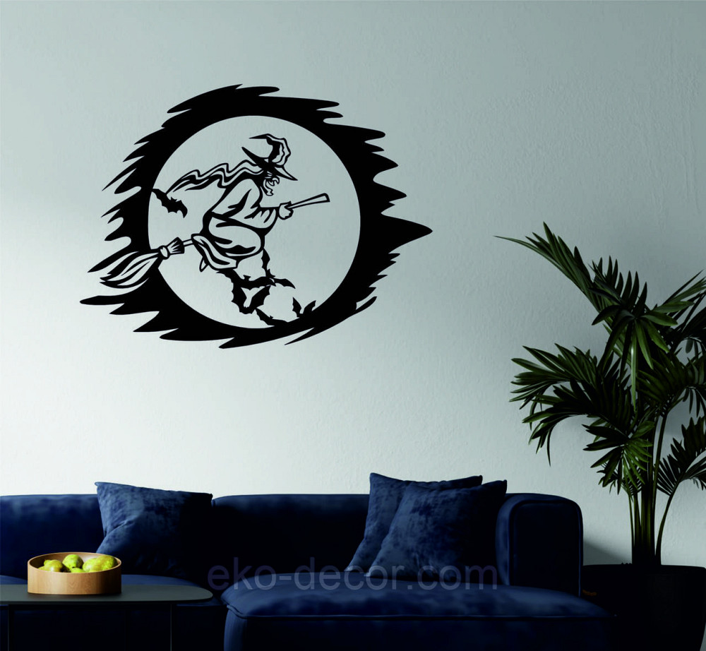 Декоративное настенное Панно «Ведьма» Декор на стену 90*68 см, Черный Киев - изображение 2