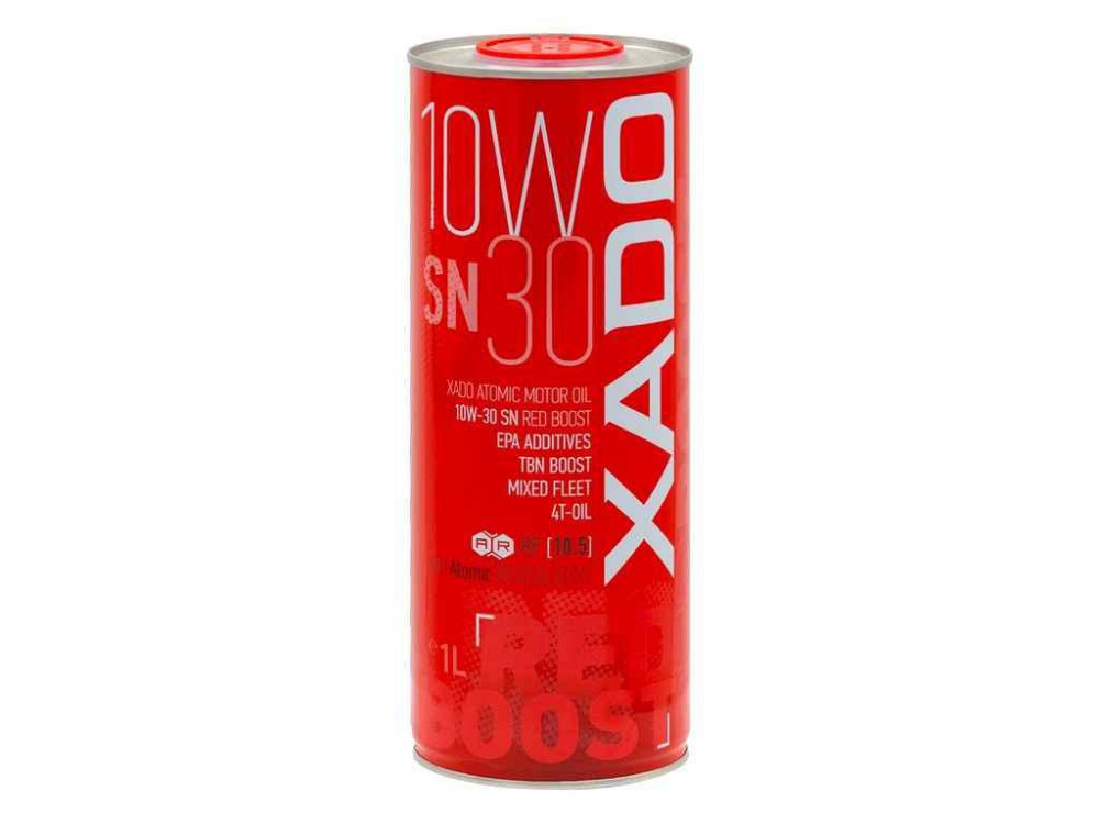 Масло моторное полусинтетическое Atomic Oil SN RED BOOST (бляска) 10W-30 1л ТМ XADO Киев - изображение 1