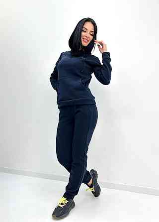 Теплий спортивний костюм "Whisper" оптом  Норма 46-48, Темно-синій Київ