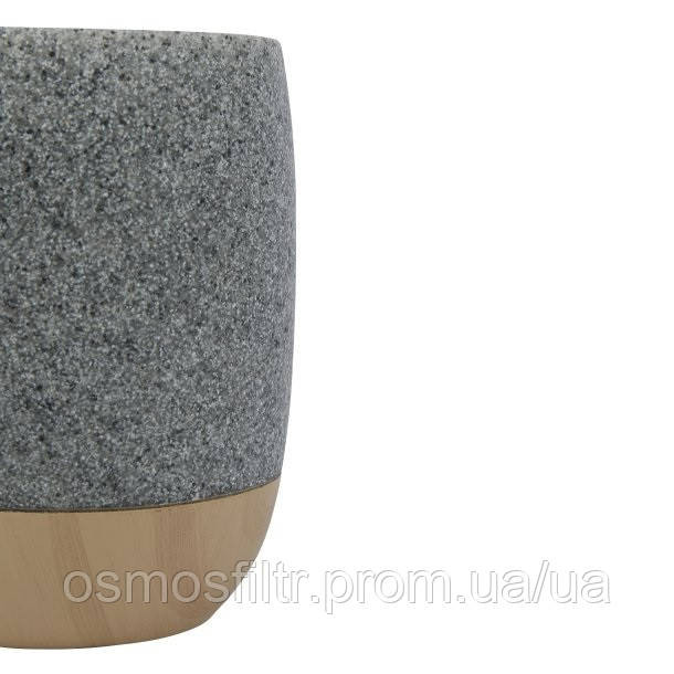 Стакан для зубних щіток Axentia Rome полирезин вид камня и дерева Ø 7 см, Н 9,5 см (135847) Киев - изображение 7