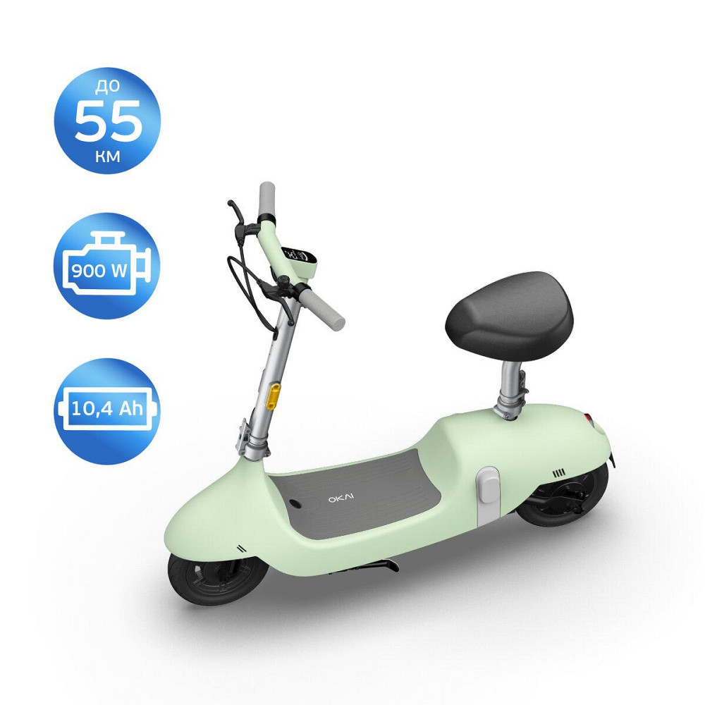 Электросамокат с сиденьем OKAI Ceetle PRO EA10C Mint Green 10', 350W, 25Km/h, 10,4Ah, 55Km, 20%,NFC, App, Одесса - изображение 3