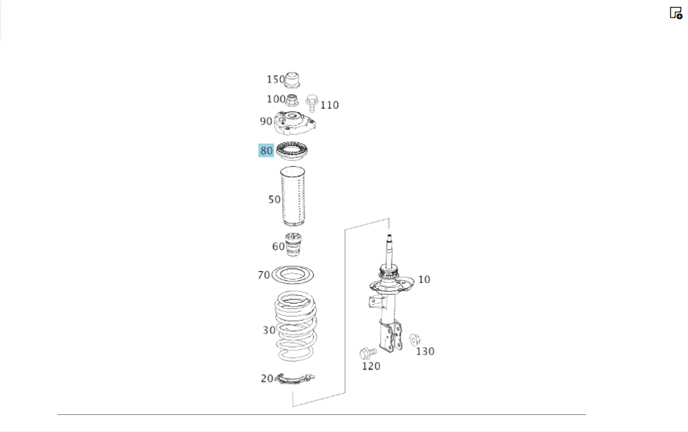 Mercedes-Benz  A2049810025 Підшипник опори переднього амортизатора E-class W212 SLK/SLC R172 C-Class Estate S204 C-Class W204 GLK X204 C-Class Coupe C Одеса - фото 3