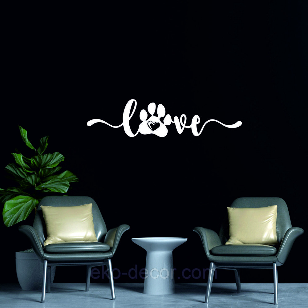 Декоративне настінне 3D Панно «LOVE » Декор на стіну з об'ємом Київ - фото 5