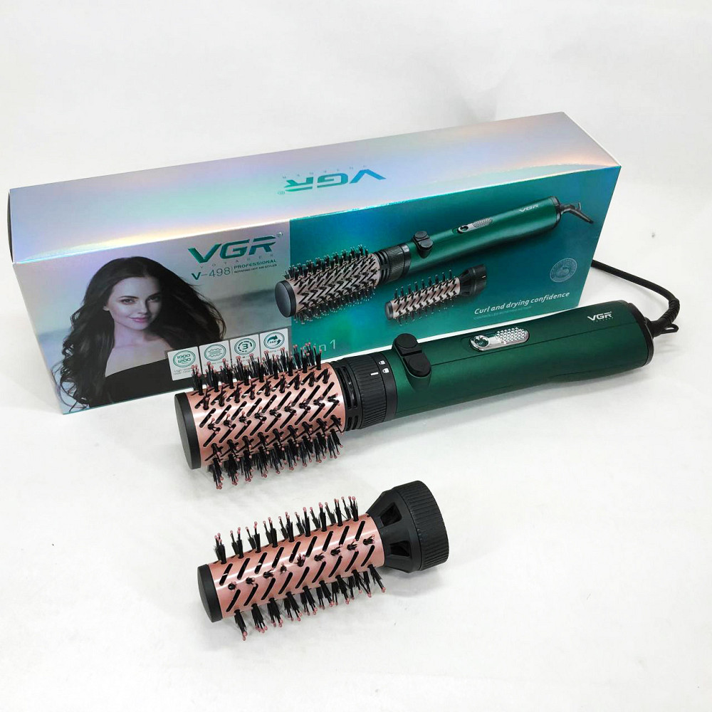 Воздушный стайлер для волос VGR V-498 2 в 1, Портативный фен с насадками, Фен ионизированный DS-90 Львов - изображение 3