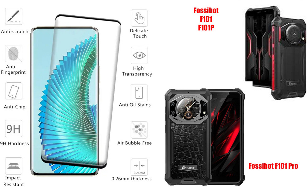 Захисне скло HyperGlass Pro для Fossibot F101, F101P, F101 Pro – максимальна чутливість та захист Київ - фото 2