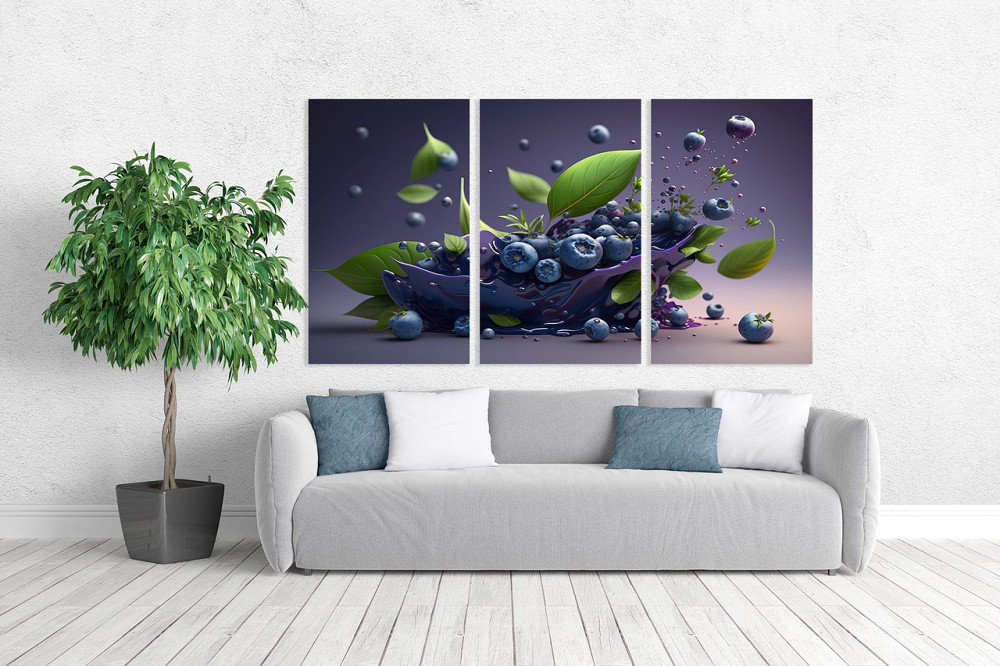 Модульна картина у вітальню/ спальню   Лохина        ART-159_3A 70х130 см Київ - фото 2