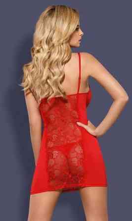 Пеньюар Obsessive Heartina chemise RED S/M Sex Aura Киев