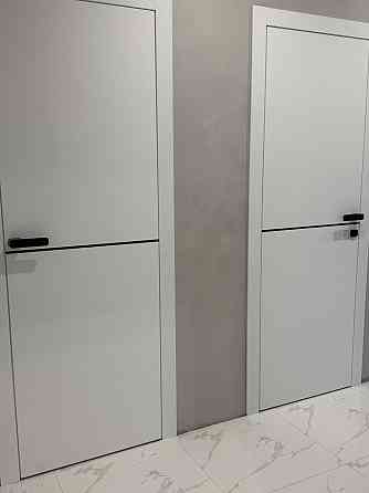 Двері фарбовані, Полотно, AL-1 Біла Емаль, Молдинг Чорний Київ