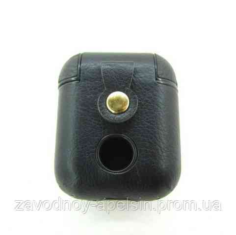 Чехол наушников AirPods 2 кожаный NB Leather Case (черный) Одесса