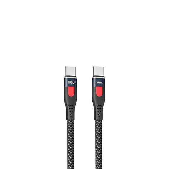Кабель Remax Lesu Pro Aluminum Alloy Type-C to Type-C PD 100W 1M Черный (RC-187c) Киев