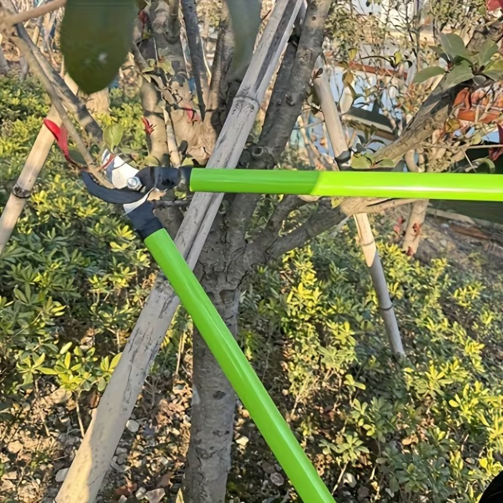 Сучкоріз садовий, секатор для саду і підрізування гілок з довгими 62 см прогумованими ручками, зелений Кам'янець-Подільський - фото 3