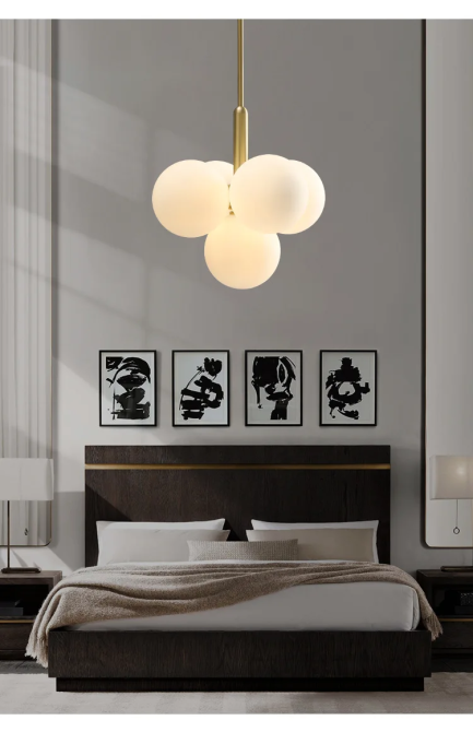 Люстра светодиодная потолочная 1212 Спутник (Золотистый) 5 плафонов Винница - изображение 4