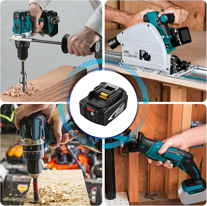 Акумулятор Dosctt 18V 5500mAh для Makita BL1860B, BL1850B, BL1830B, BL1840B, LED-індикатор, комплект Київ - фото 7