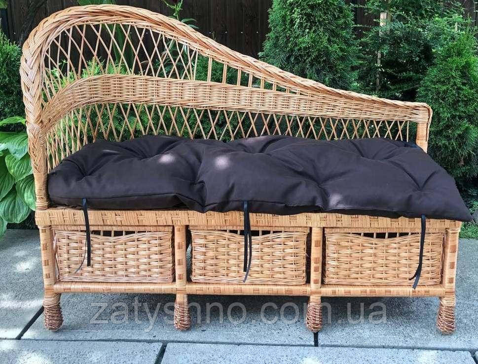 Диван плетеный  с шухлядами  и накидками Киев - изображение 5