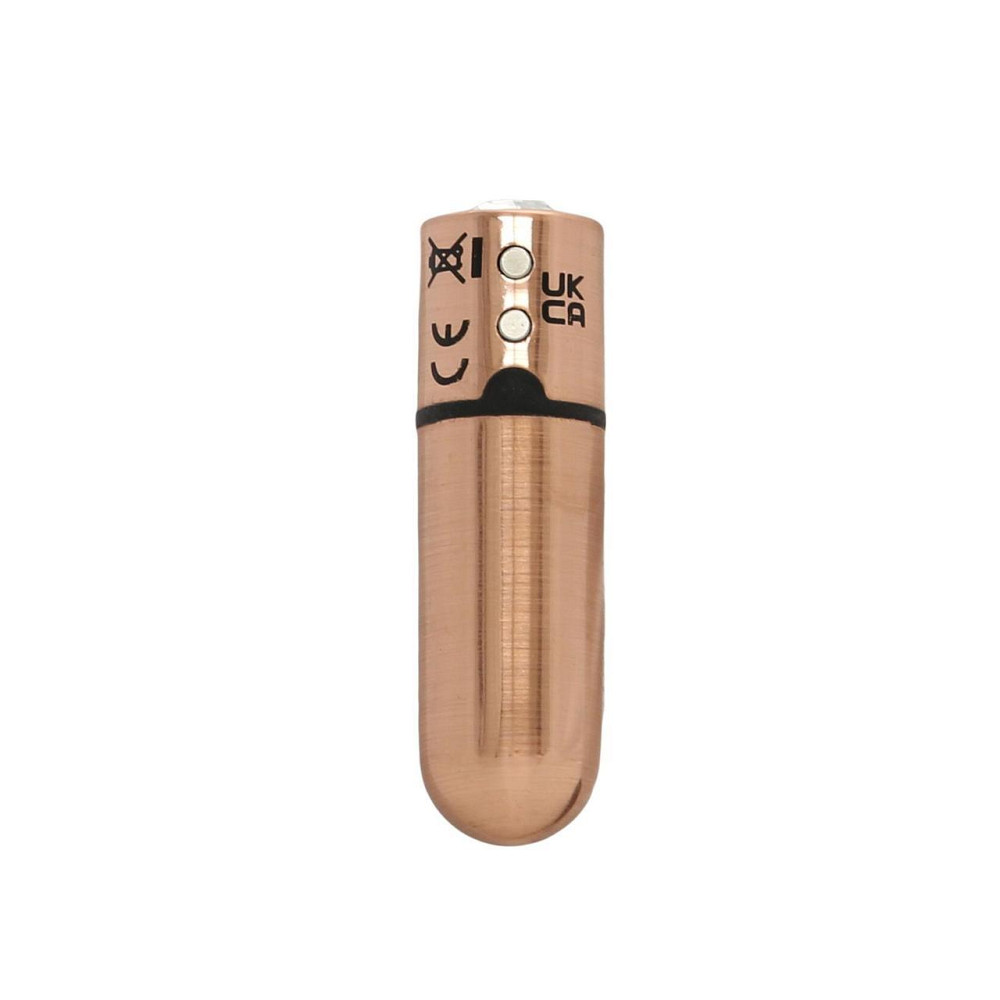 Вибропуля PowerBullet First-Class Bullet 2.5″ with Key Chain Pouch, Rose Gold, 9 режимов вибрации Sex Aura Киев - изображение 4