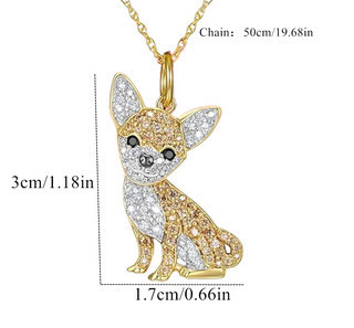 Кулон на шею женский Собачка Чихуахуа Киев - изображение 2