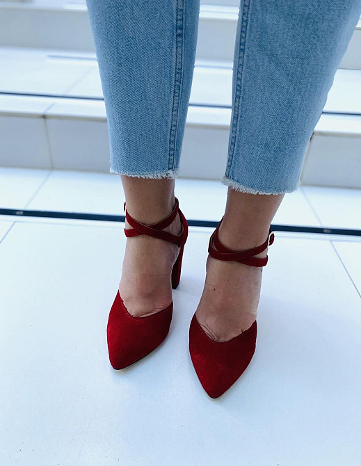 SANTINI Босоніжки жіночі SANTINI 953589-27 червоні (літо, замша натуральна) (3843) Коломыя - изображение 6