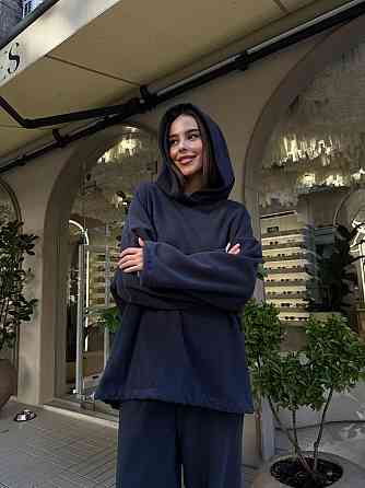 Стильний жіночий теплий костюм двосторонній фліс-полір Графіт Одеса