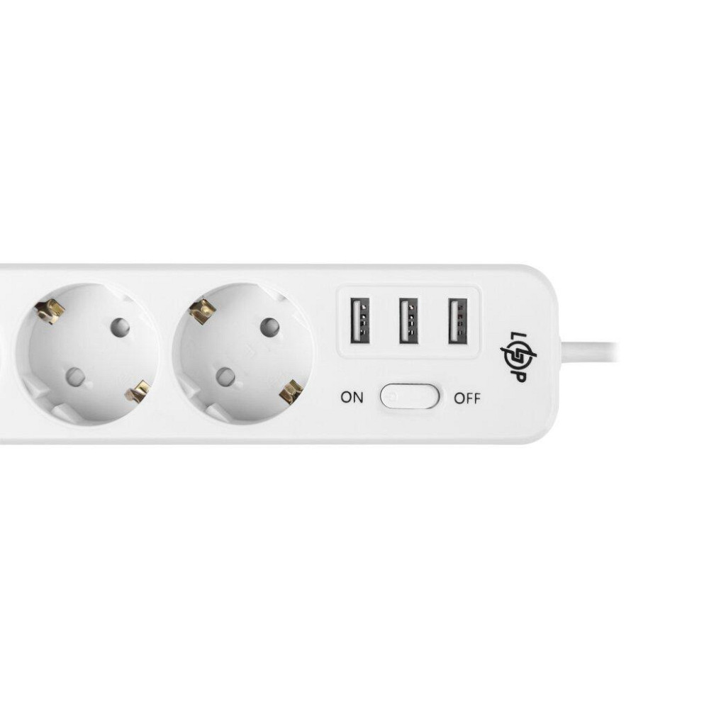 Мережевий фільтр PREMIUM LP-X3 USB 4 м White (2200 Вт) Київ - фото 4