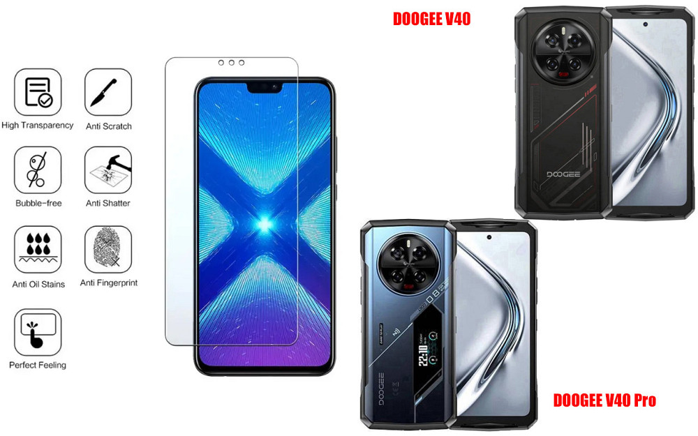 Защитное стекло NeoGlass для DOOGEE V40, DOOGEE V40 Pro – ультрапрозрачное и устойчивое Киев - изображение 4