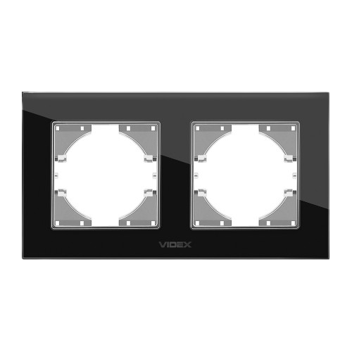 BINERA чорне скло Рамка горизонтальна 2-а Videx Житомир - изображение 1