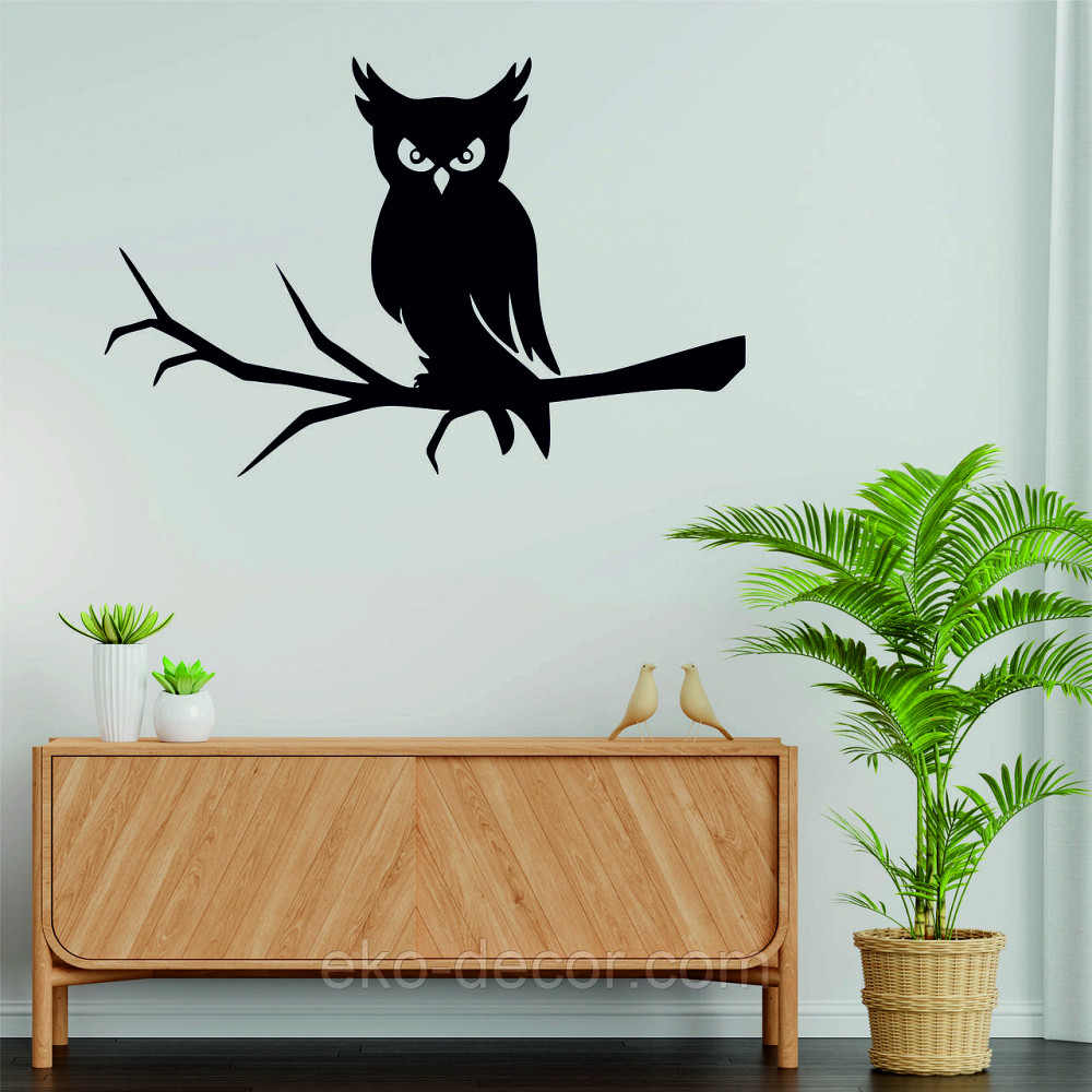 Декоративное настенное Панно «Сова», Декор на стену 110*72 см, Черный Киев - изображение 2