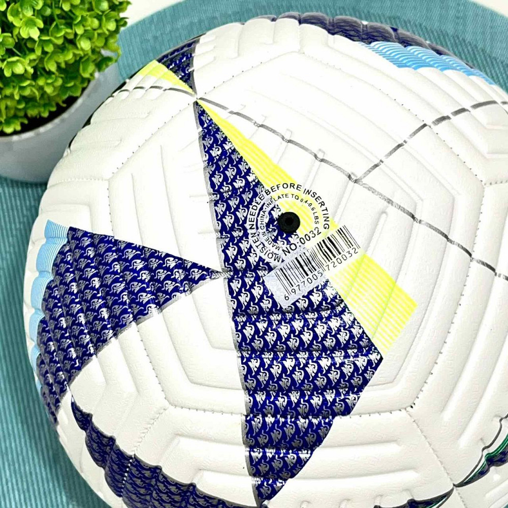 М'яч футбольний розмір 5 400-420г TPE термопластичний еластомер Біло-синій (MS 4295) Чернігів - фото 5