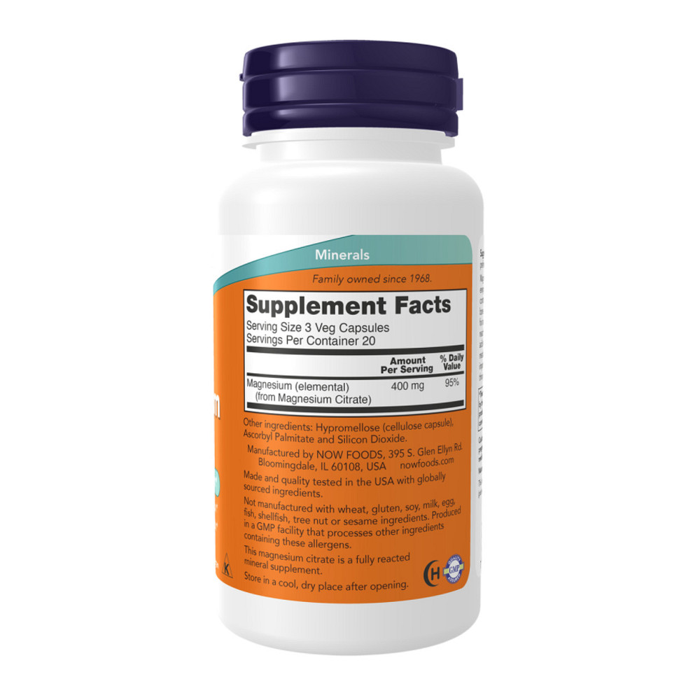 Магній цитрат Now Foods Magnesium Citrate 60 вег капс Київ - фото 2