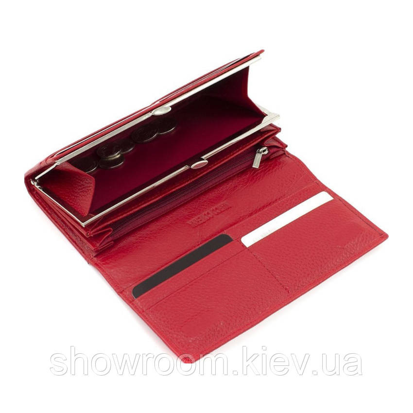 Жіночий шкіряний зручний гаманець Marco Coverna (051) червоний Київ - фото 2