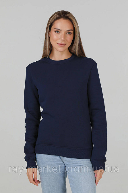 Свитшот базовый утепленный Ray Basic женский темно-синий (U0301W-Navy Blue) XL Киев - изображение 1