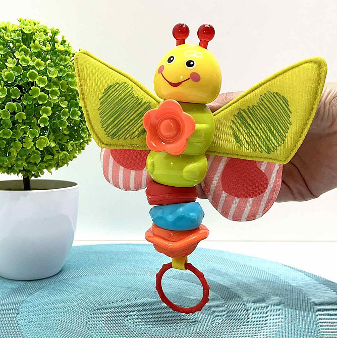 Брязкальце дитяче Limo Toy Метелик 20 см (HB-0033) Чернігів - фото 1