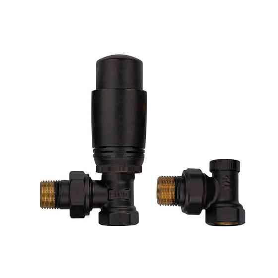 Комплект для підключення радіатора Koer SET-24.Black - 1/2'' кутовий з термоголовкою (KR5283) Київ