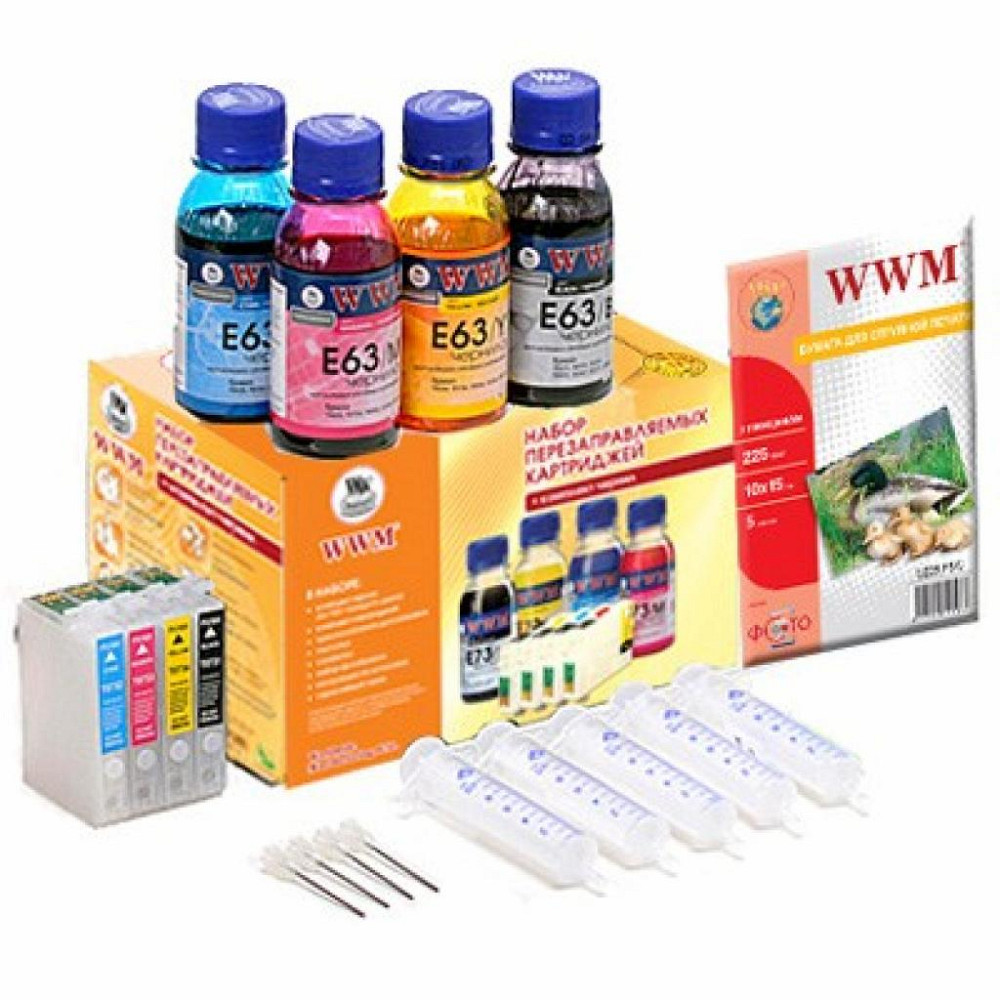 Комплект перезаправляемых картриджей WWM Epson C67/87/CX3700/4100/4700 (RC.T063) Винница - изображение 1