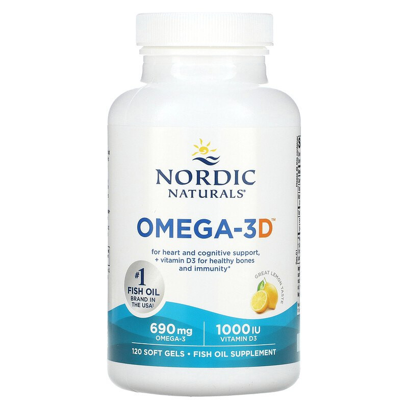 Рыбий жир Омега-3Д (Omega-3D) 1000 мг 120 капсул со вкусом лимона Киев - изображение 1