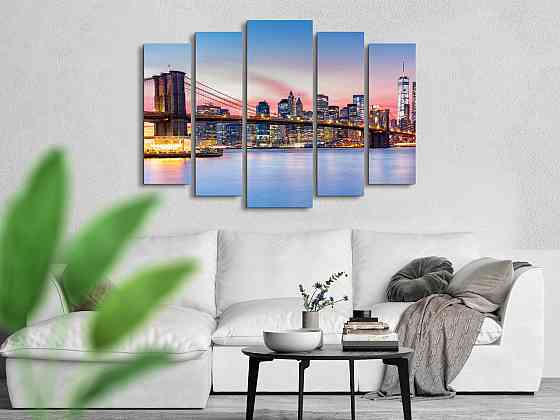 Модульна картина Міст Захід Art-316_5 ( 80х118см ) Київ