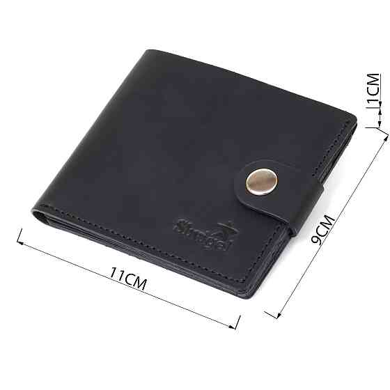 Матове чоловіче вінтажне портмоне Shvigel 16453 Чорний Київ