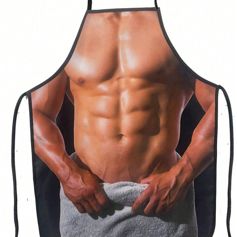 Фартух з приколом чоловік з рушником 80 на 60 см різнобарвний Київ - фото 5