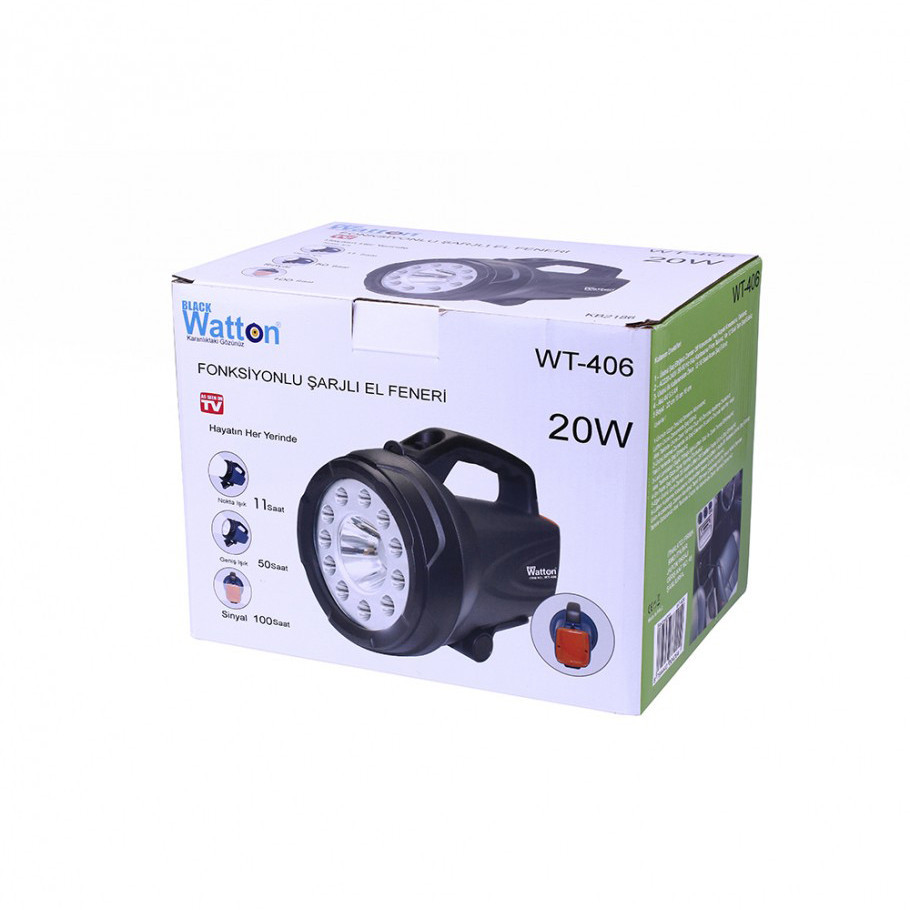 Мощный аккумуляторный фонарь Watton WT-406 для охоты, туризма, дальность 350-400 м с ремнем для переноса Каменец-Подольский - изображение 9