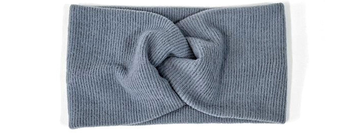 Повязка на голову из ангорки серая Киев - изображение 1