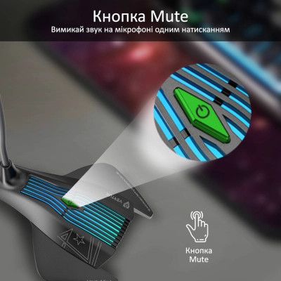 Мікрофон Vertux VertuMic-1 LED USB Black (vertumic-1.black) Вінниця - фото 7
