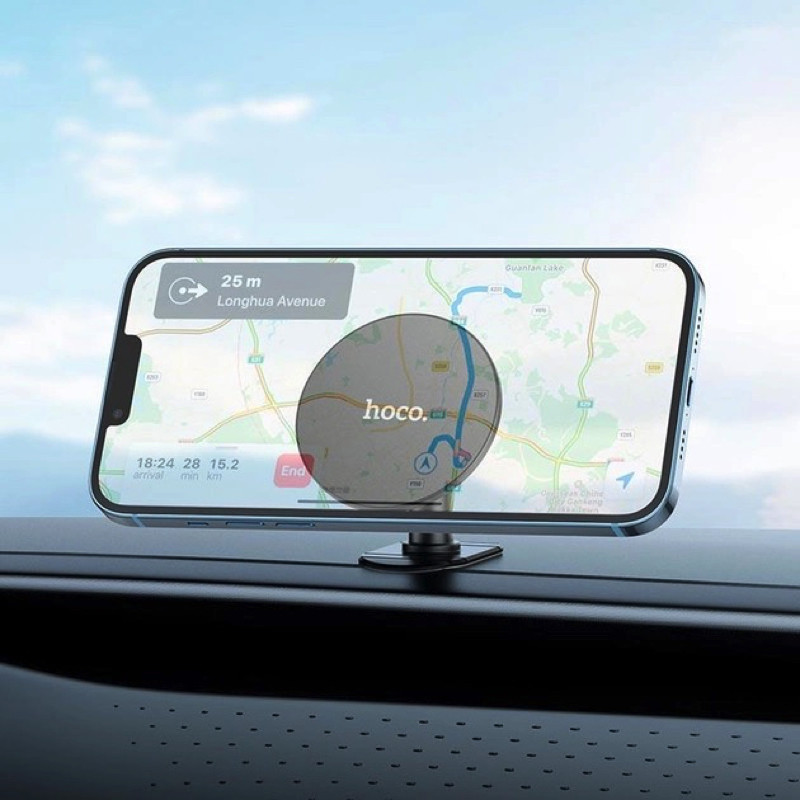 Автотримач для телефона HOCO H13 Fine jade ring magnetic car holder(center console) Black Киев - изображение 8