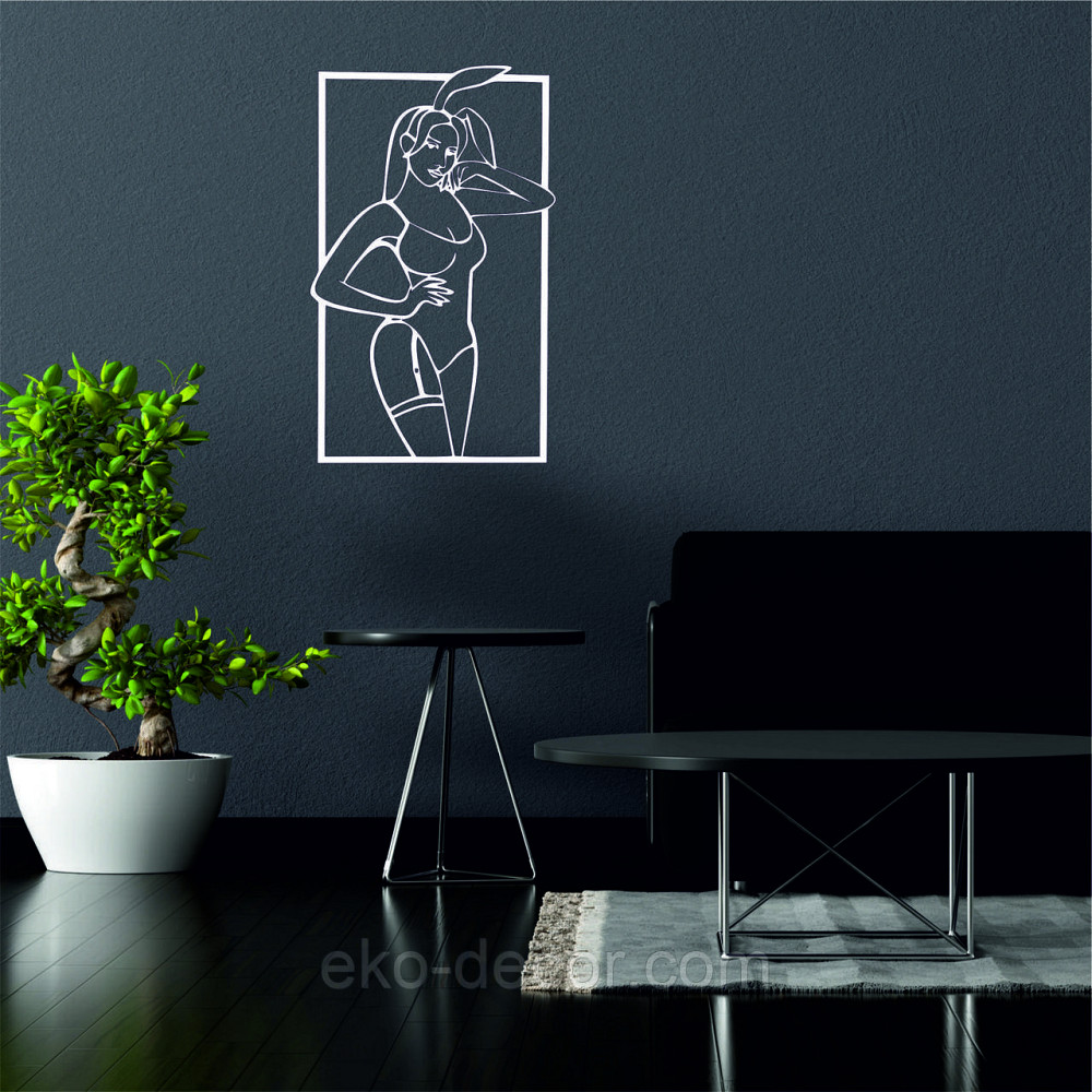 Декоративное настенное Панно «Плей-бой» Декор на стену 70*43 см, Белый Киев - изображение 4