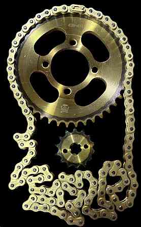 Зірки трансмісії (пара) Delta 428-14T + 428-41T (+ланцюг 98L) золота -2 Мукачево