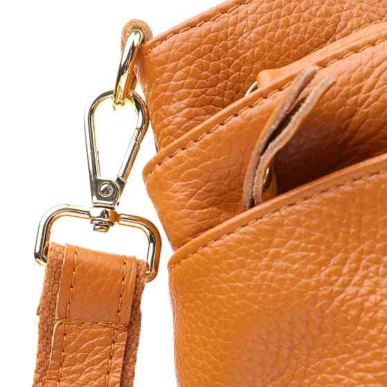 Небольшая женская сумка из натуральной кожи sale_15124 Vintage Рыжий Киев