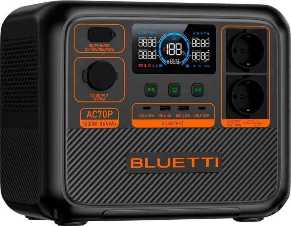Зарядная станция BLUETTI AC70P (864Wh | 1000W) Харьков - изображение 4