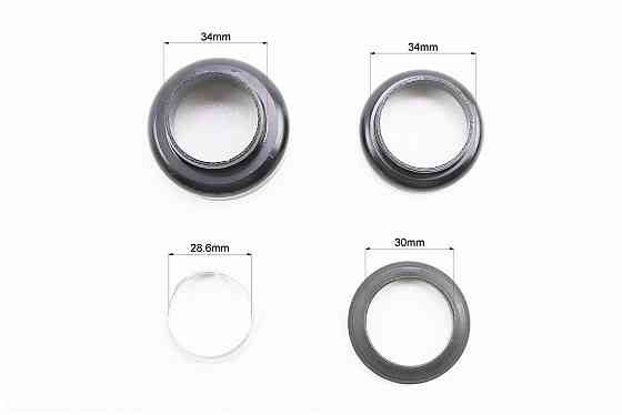 Кермова колонка BMX 1-1/8" (34/28,6x34/30) безрізьбової вилки, чорні H879 Київ