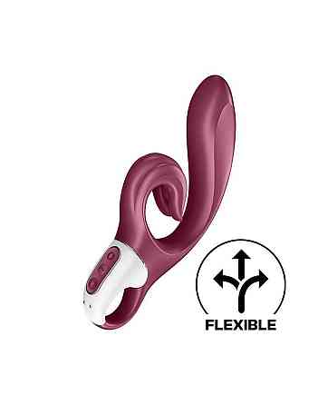 Вибратор-кролик Satisfyer Love Me Red, гибкий, отросток с тройным кончиком Sex Aura Киев