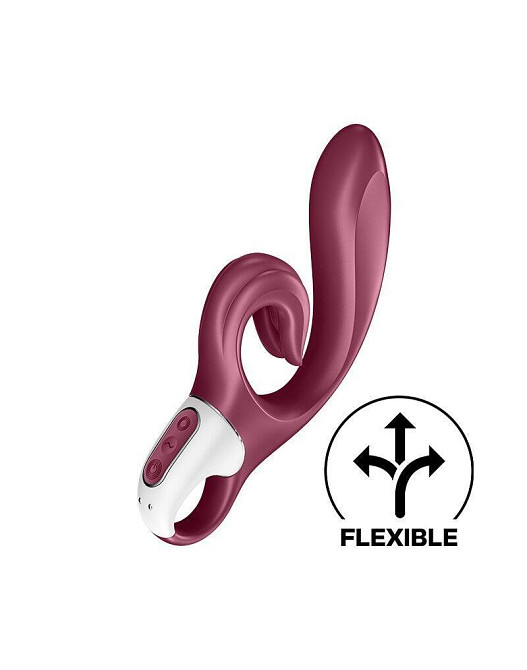 Вібратор-кролик Satisfyer Love Me Red, гнучкий, відросток з потрійним кінчиком Sex Aura Київ - фото 1