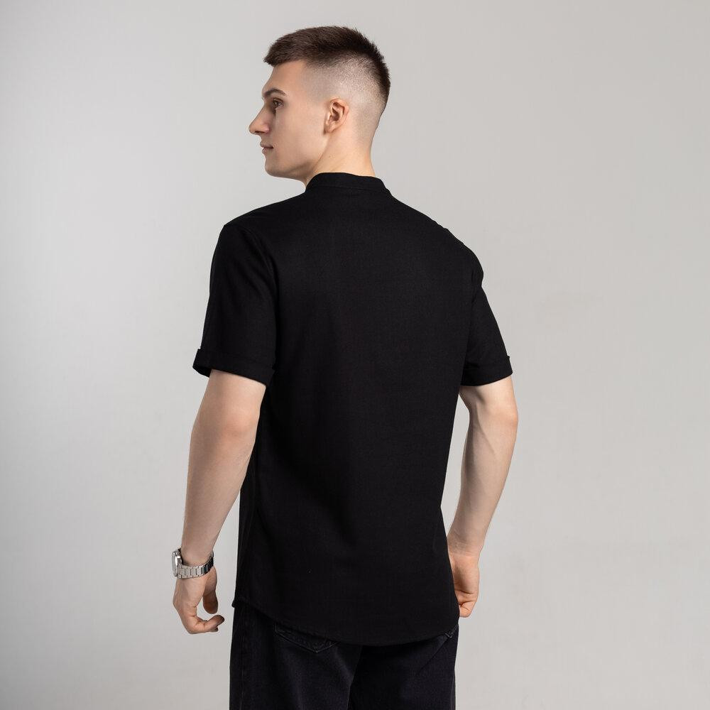 Чоловіча сорочка з коротким рукавом чорна Pobedov Molodist' Київ - фото 2