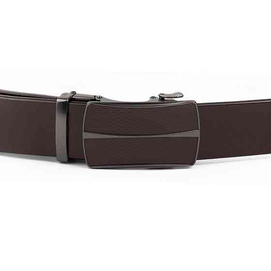 Ремінь чоловічий з автоматичною пряжкою Vintage 20305 Коричневий Київ